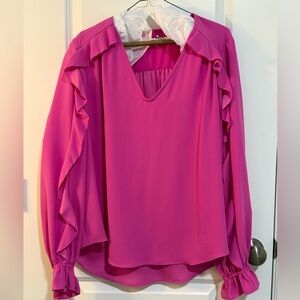 Trina Turk Ruffle Pink Women's Top